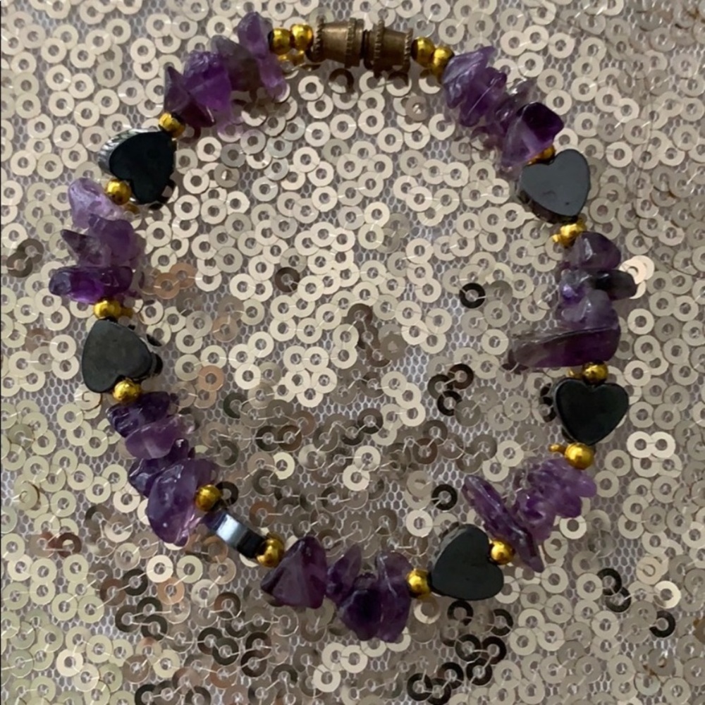 Amethyst crystal bracelet